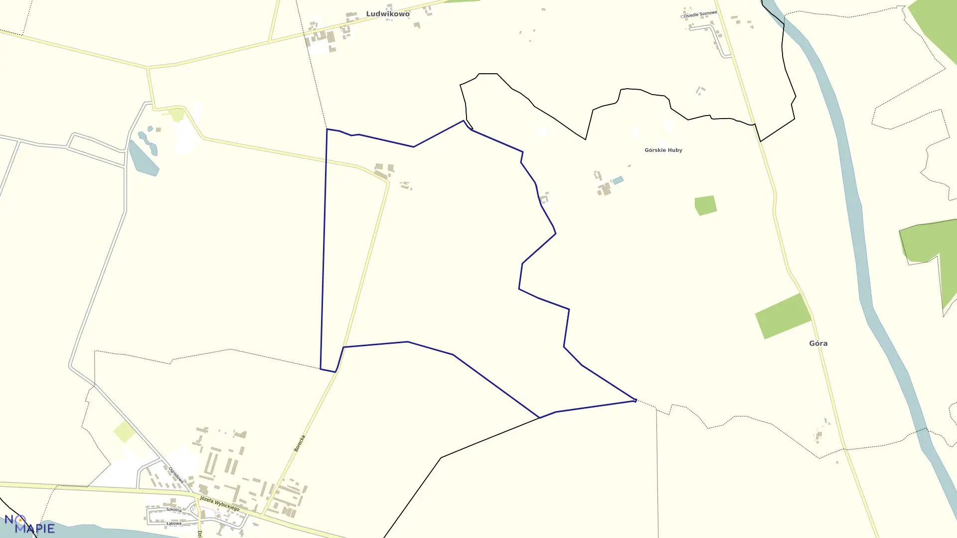 Mapa obrębu BORECZEK w gminie Brodnica